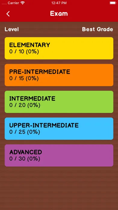 Capturas de tela do Irregular Verbs — Color Verbs