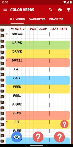 English Irregular Verbs PRO Screenshots