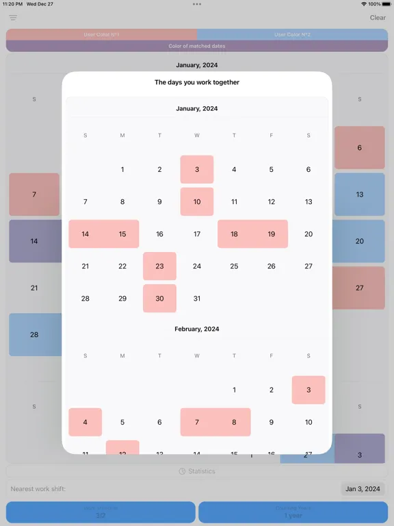 Zrzuty ekranu Calendar Workdays iPad 
