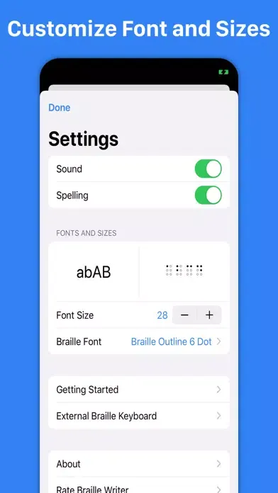 Braille Writer Screenshots