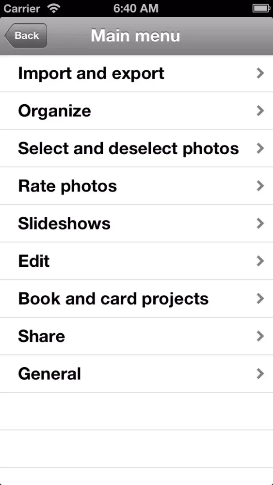 Tangkapan layar Shortcuts for iPhoto