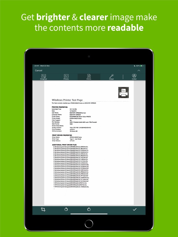 Capturas de tela do Clear Scan: Doc Scanner App iPad 