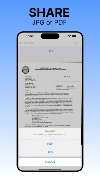 Zrzuty ekranu PDF Converter: Scan to PDF