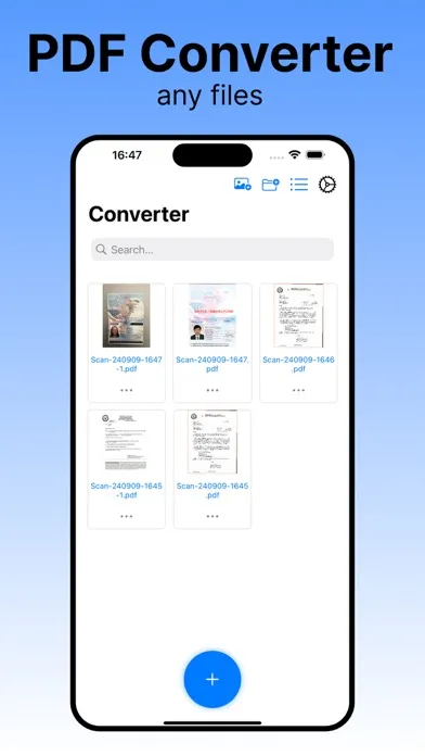 Zrzuty ekranu PDF Converter: Scan to PDF