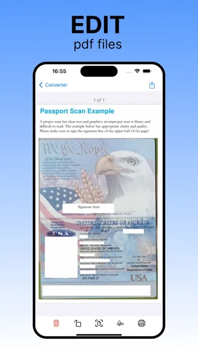 Zrzuty ekranu PDF Converter: Scan to PDF
