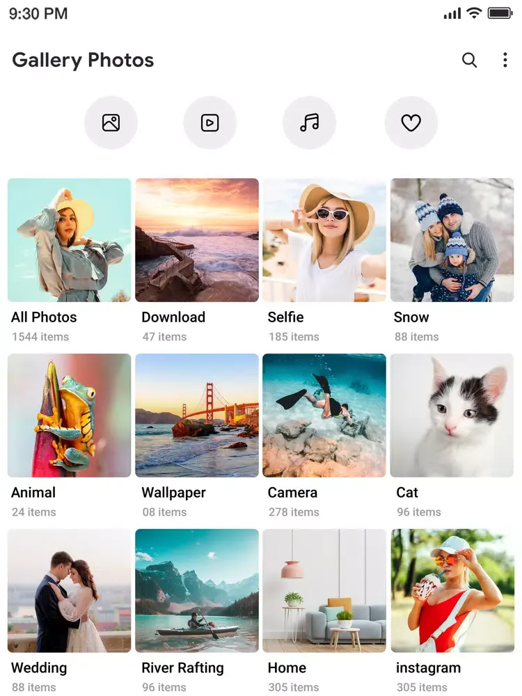 Tangkapan layar Gallery Vaulty iPad 