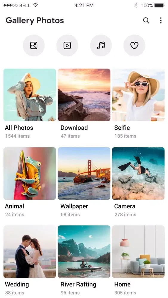 Tangkapan layar Gallery Vaulty