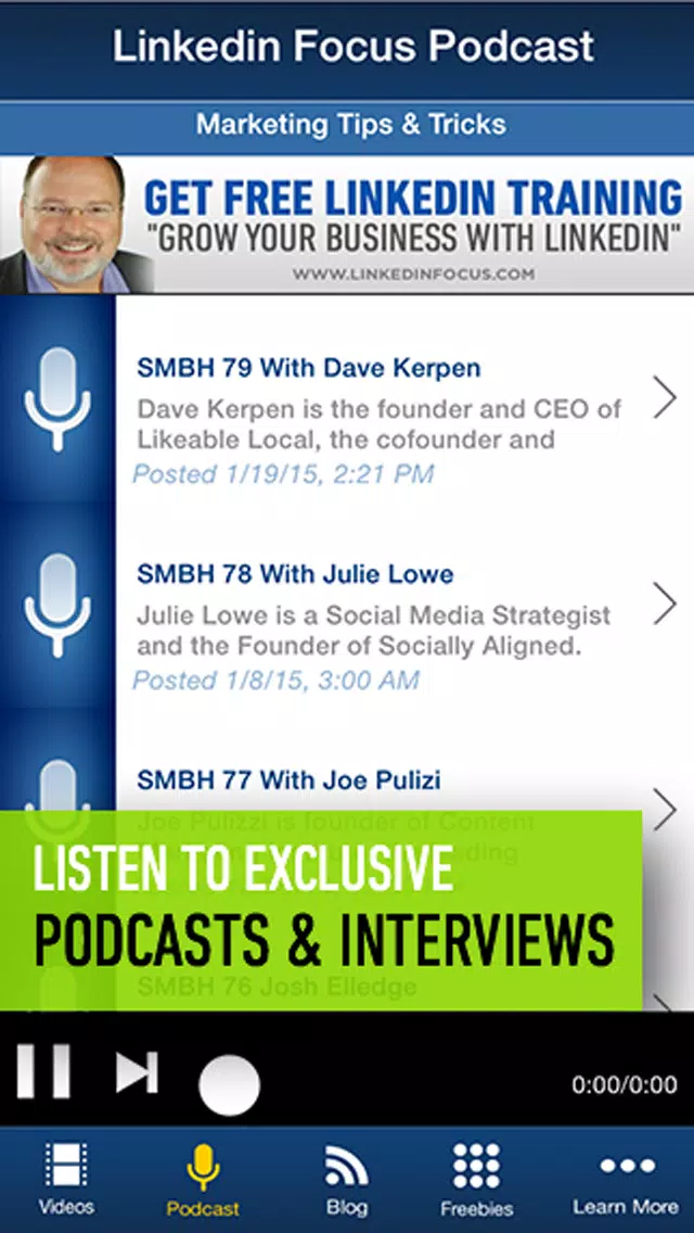 Social Media Training | LinkedIn Focus Screenshots