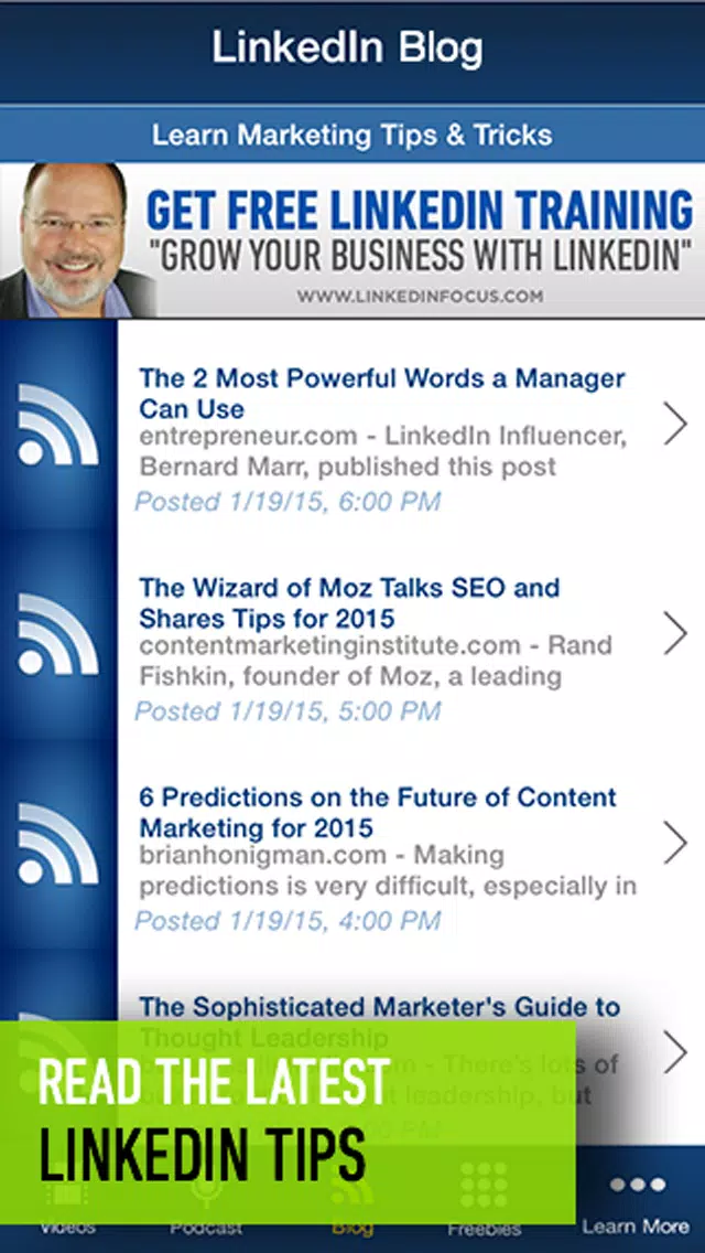 Social Media Training | LinkedIn Focus Screenshots