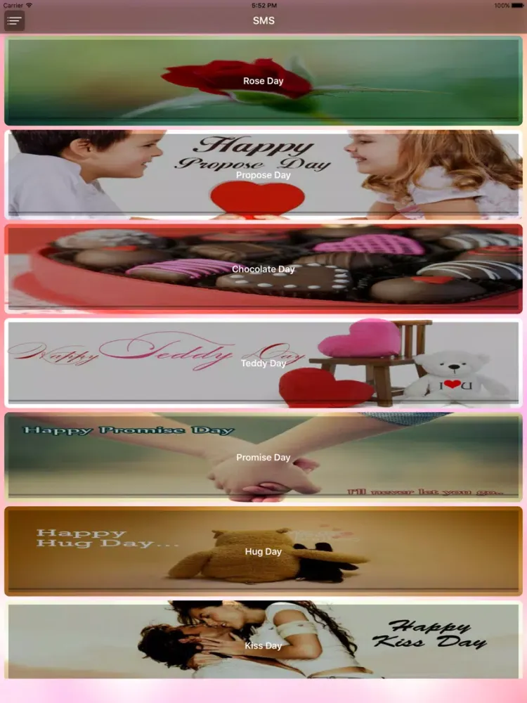 Valentine - For your loved one iPad  Screenshots