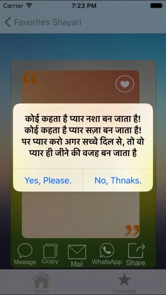 Hindi Shayari & SMS Collection Screenshots
