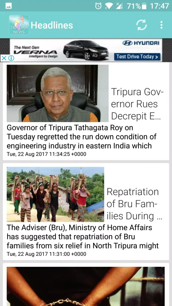 Capturas de pantalla de Tripura News