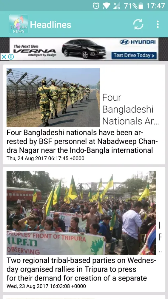 Capturas de pantalla de Tripura News