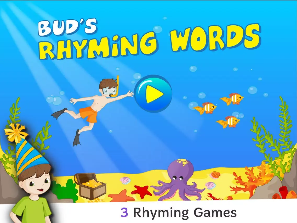 Bud's Rhyming Words - Kids learn word families, CVC, short & long vowel words iPad  Screenshots