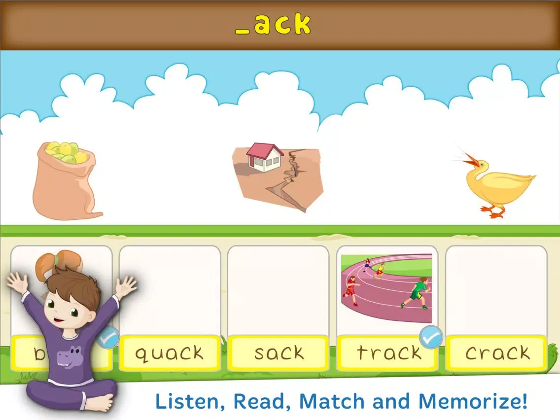 Bud's Rhyming Words - Kids learn word families, CVC, short & long vowel words iPad  Screenshots
