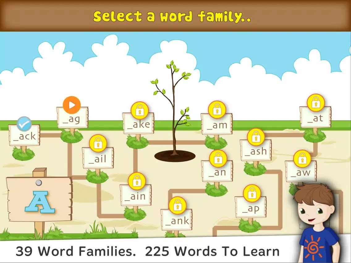 Bud's Rhyming Words - Kids learn word families, CVC, short & long vowel words iPad  Screenshots