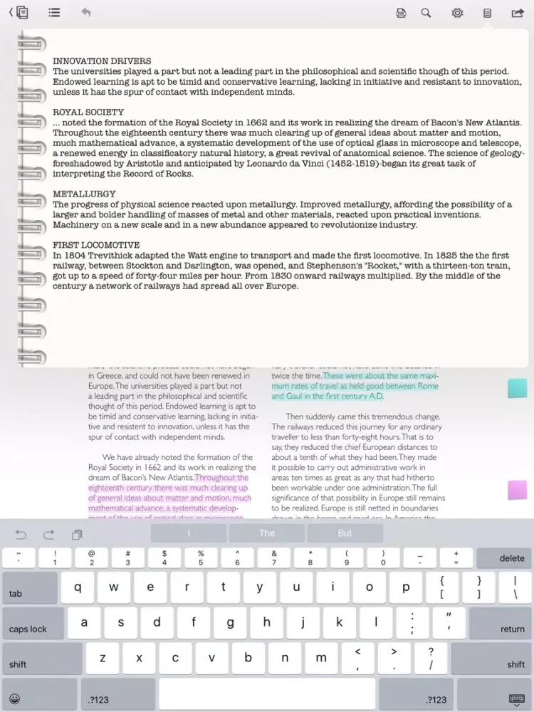 Zrzuty ekranu XanEdu Nimble iPad 
