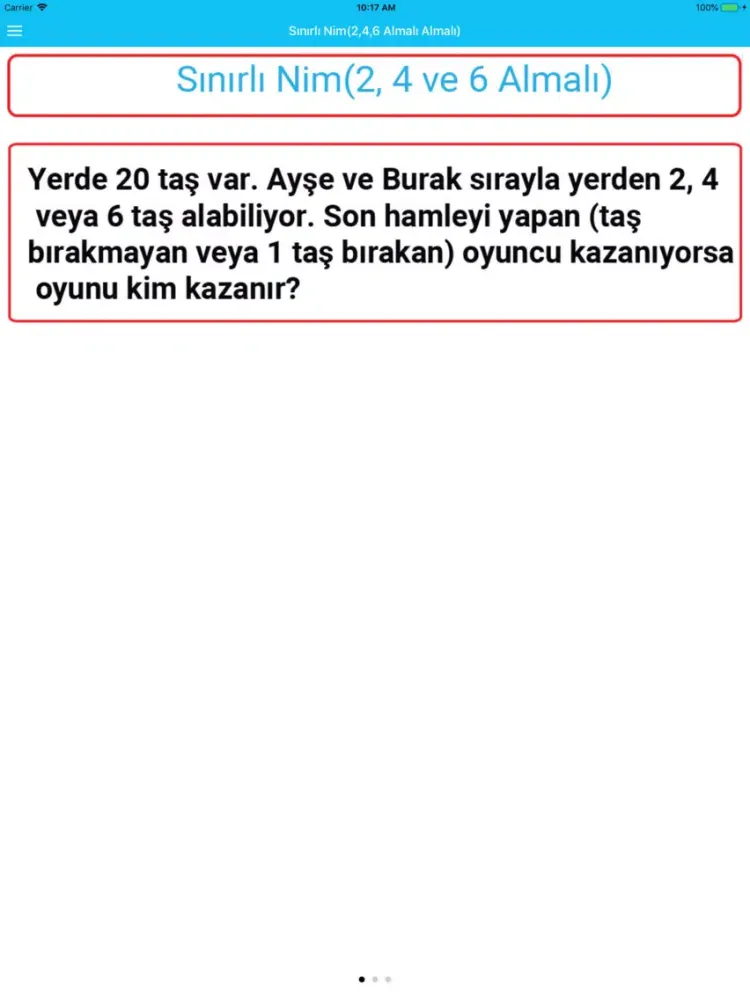 Captures d'écran de Nim Oyunları iPad 