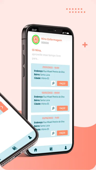 Zrzuty ekranu Nina Saúde - Enfermagem