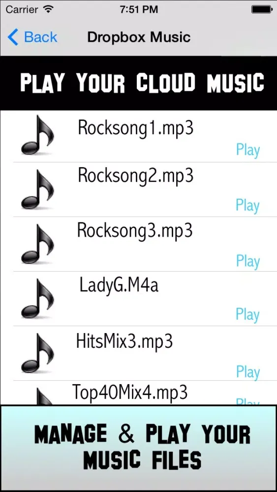 Drop N Play music box - Turn your dropbox folders into a personal cloud music player应用截图