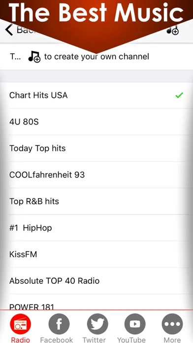 Free music hits player . Listen to online live internet radio stations and DJ playlists of the top 100 music hits from all genres 스크린샷