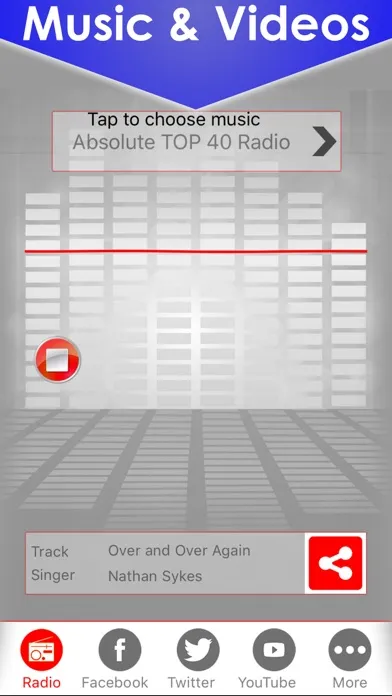Free music hits player . Listen to online live internet radio stations and DJ playlists of the top 100 music hits from all genres 스크린샷