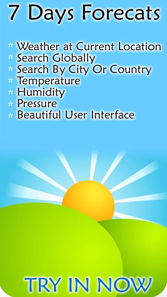 Weather forecast app - 7 days Free weather forecasts for your current location and all over the world应用截图