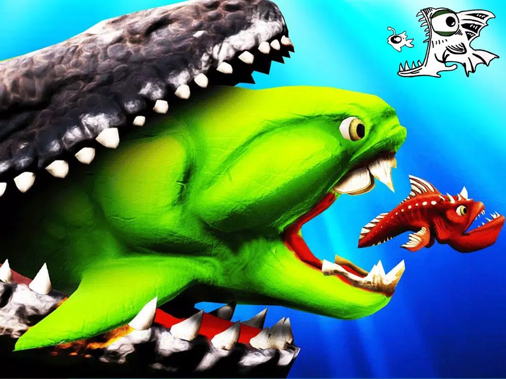 FISH 3D GROWING AND EATING iPad  Screenshots