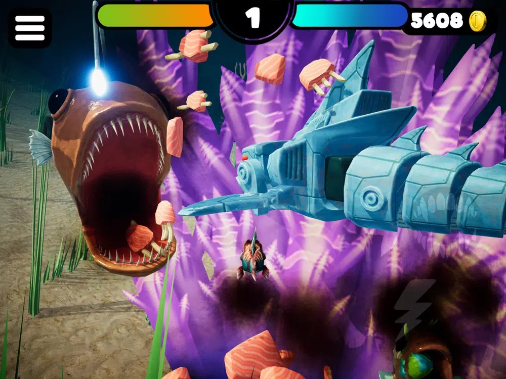 FISH 3D GROWING AND EATING iPad  Screenshots