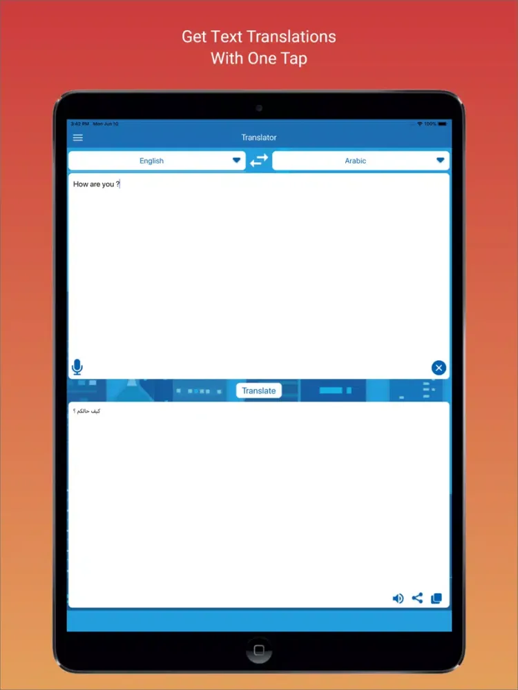 Tangkapan skrin Translator itranslate 2019 iPad 