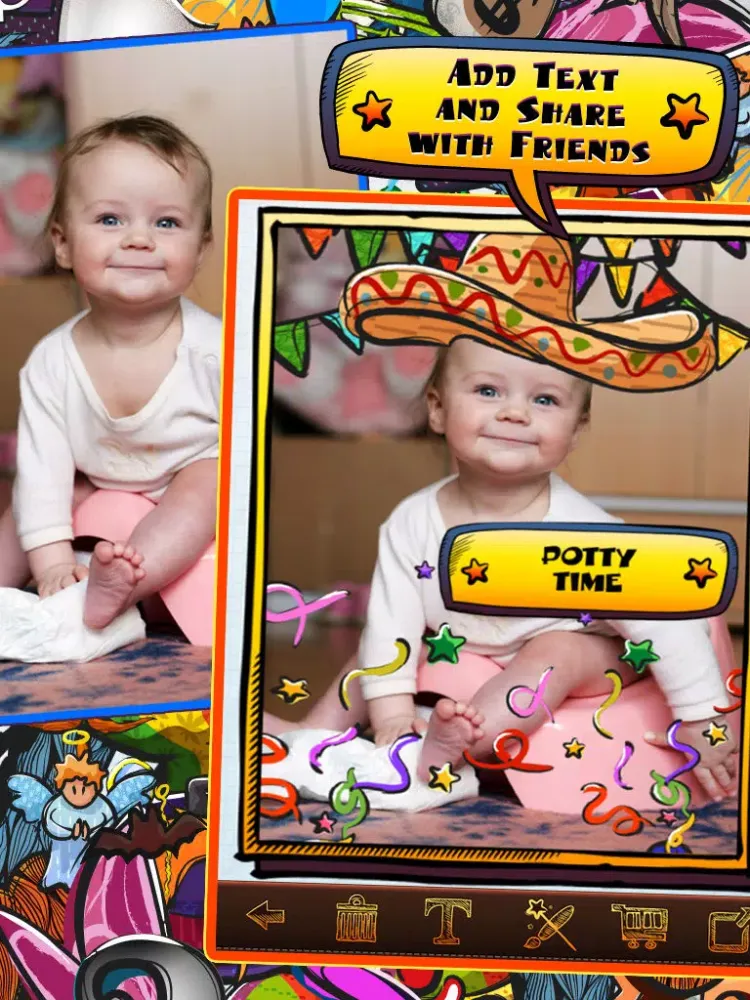 Capturas de pantalla de Doodle Bomb - InstaBlend Funny Doodles & Selfie Photo Booth iPad 