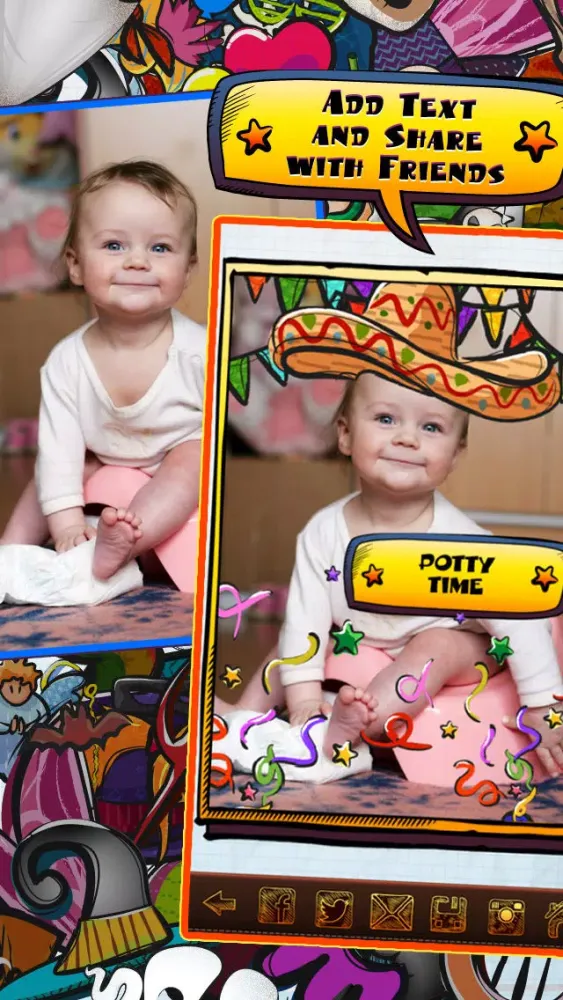 Capturas de pantalla de Doodle Bomb - InstaBlend Funny Doodles & Selfie Photo Booth