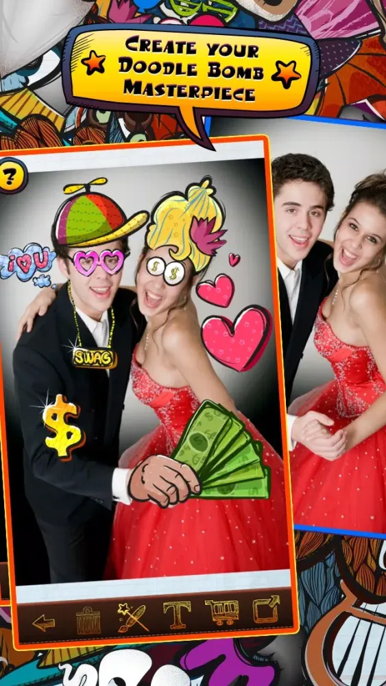 Capturas de pantalla de Doodle Bomb - InstaBlend Funny Doodles & Selfie Photo Booth