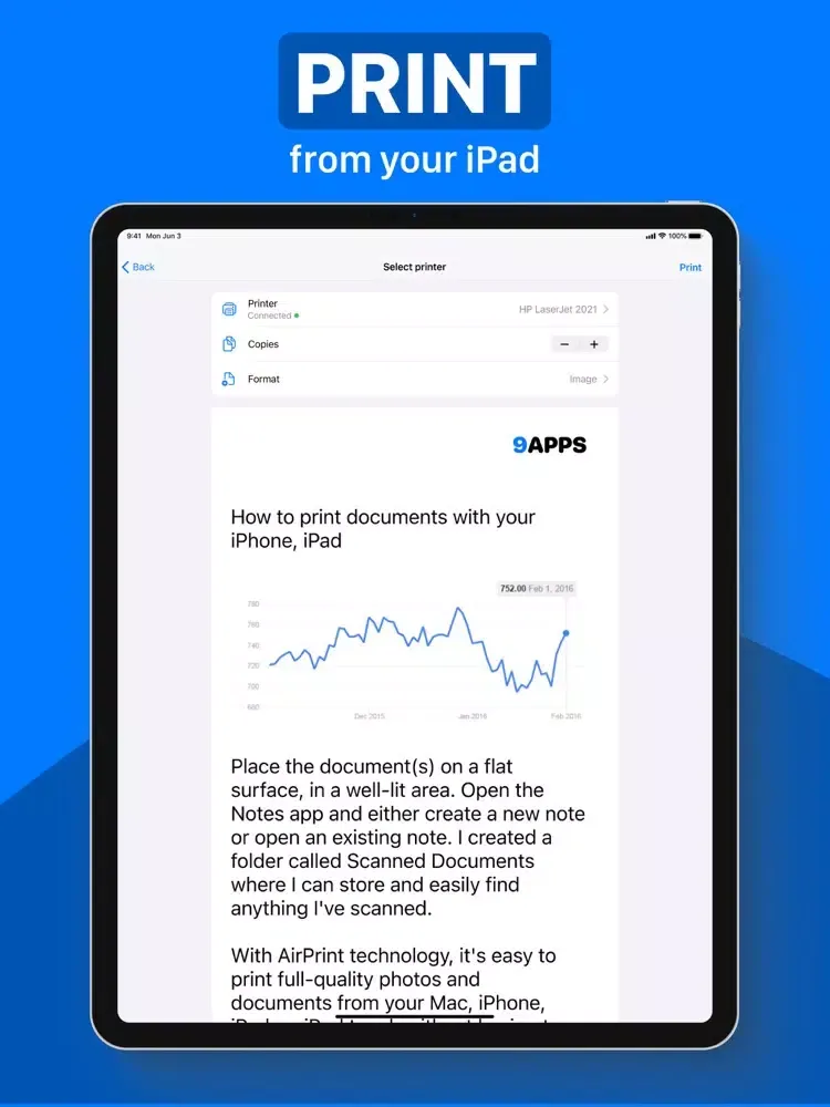 Tangkapan skrin Air Printer App ® iPad 