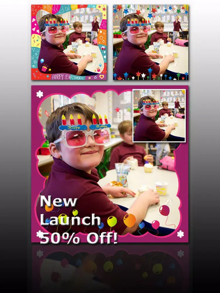 Birthday Frame Greetings iPad  سکرین شاٹس