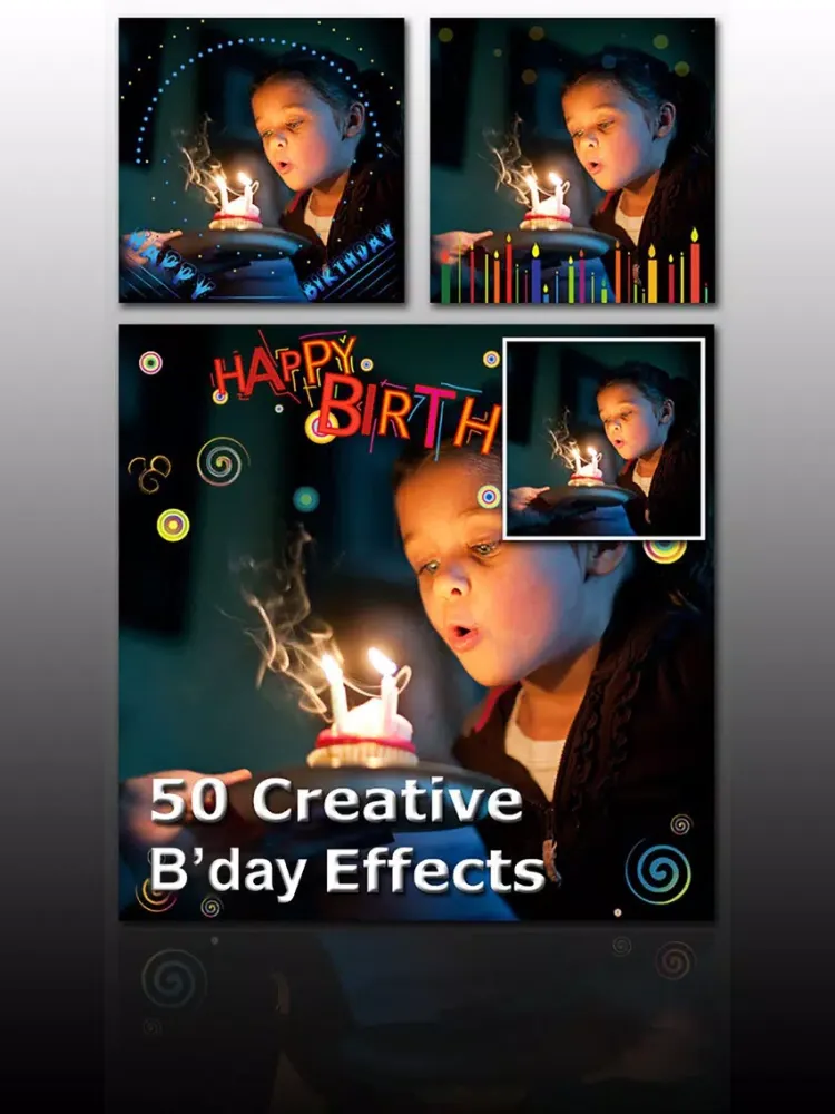 Birthday Frame Greetings iPad  سکرین شاٹس