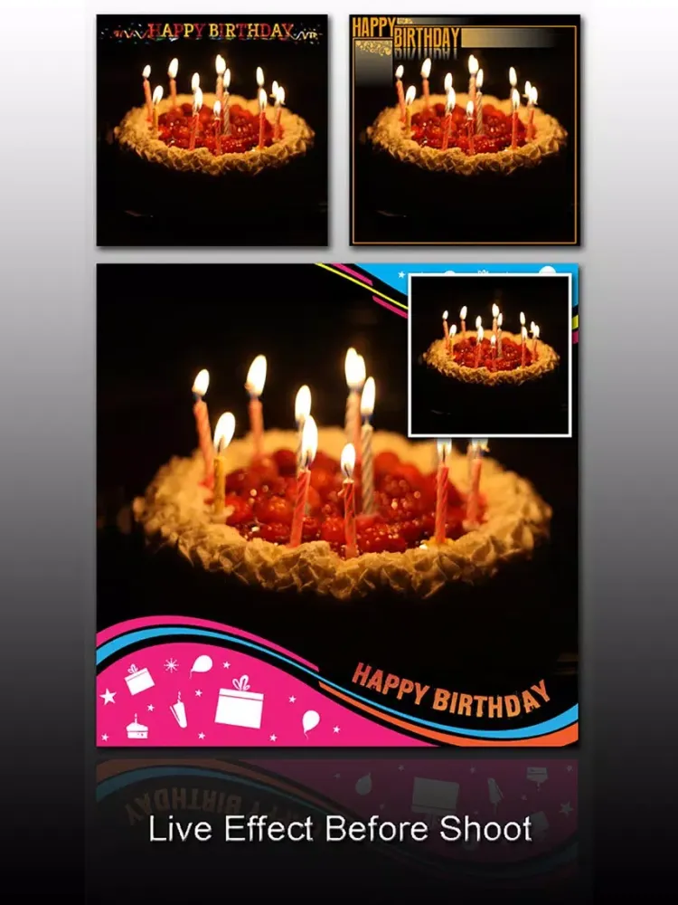Birthday Frame Greetings iPad  سکرین شاٹس