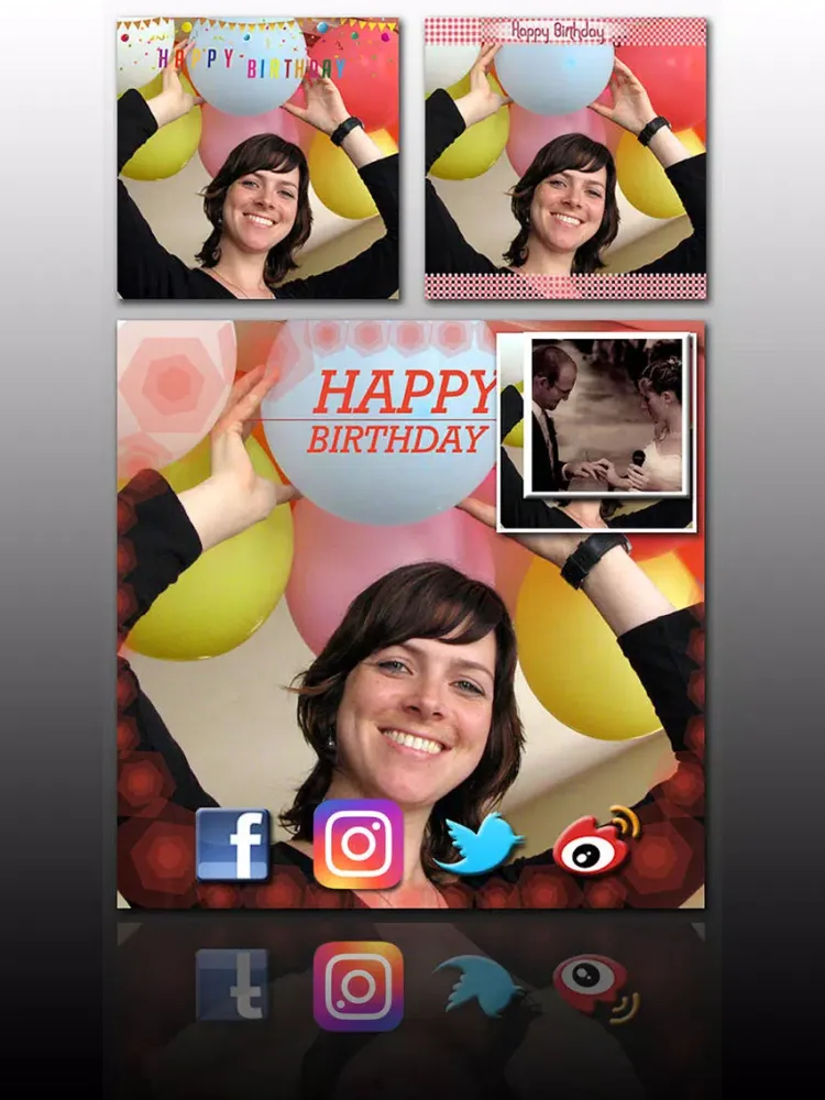 Birthday Frame Greetings iPad  سکرین شاٹس