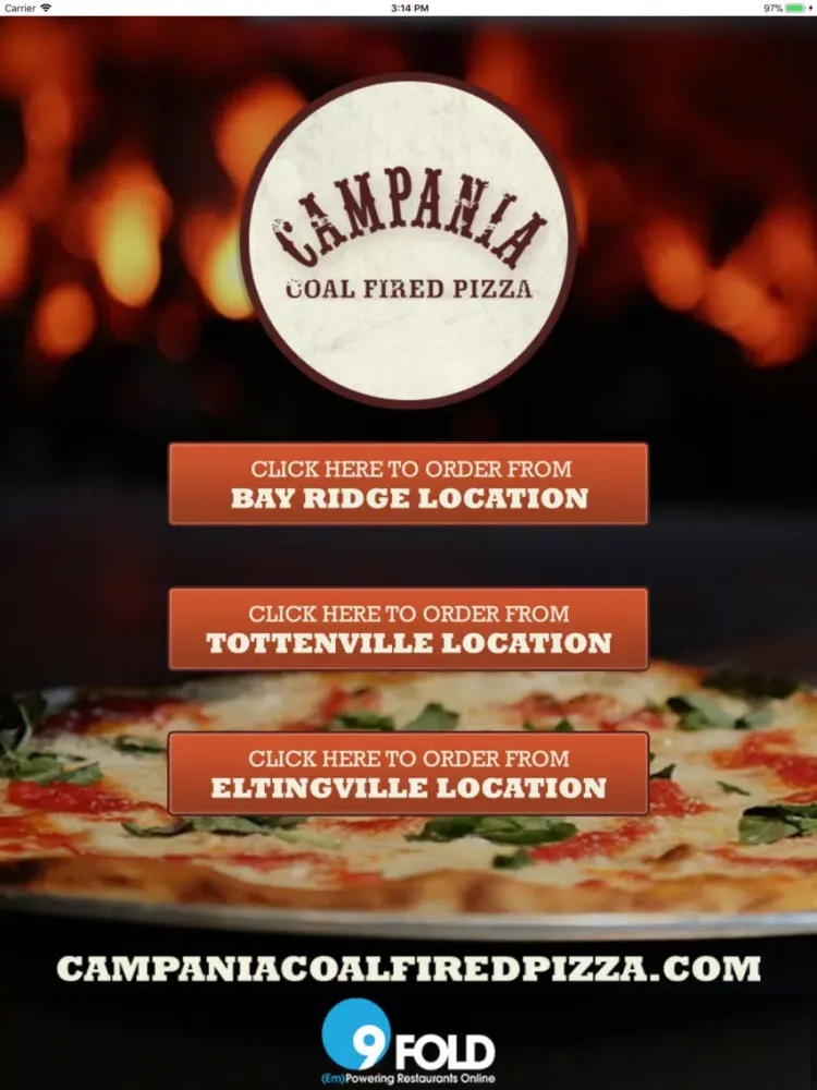 Campania Pizza iPad  Screenshots