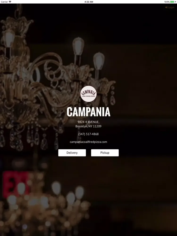 Campania Pizza iPad  Screenshots