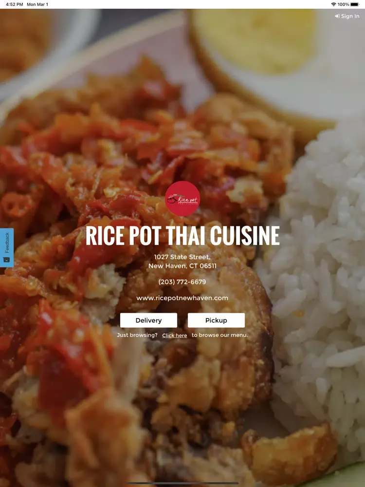 Rice Pot Thai Cuisine iPad  स्क्रीनशॉट