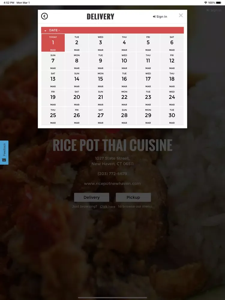 Rice Pot Thai Cuisine iPad  स्क्रीनशॉट