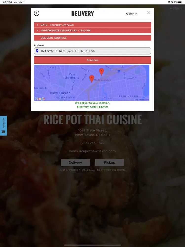 Rice Pot Thai Cuisine iPad  स्क्रीनशॉट