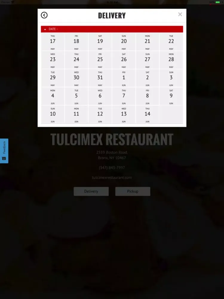 Tulcimex Restaurant iPad  Screenshots