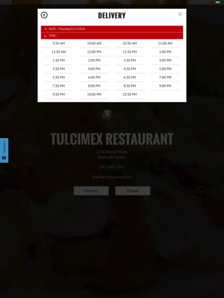 Tulcimex Restaurant iPad  Screenshots