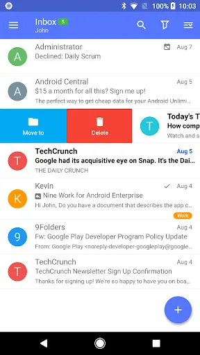 Nine - Email & Calendar Screenshots