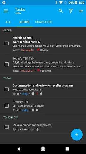 Nine - Email & Calendar Screenshots