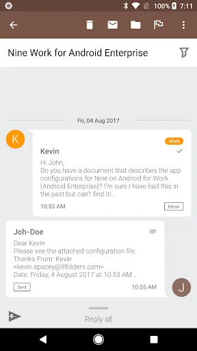 Nine - Email & Calendar Screenshots