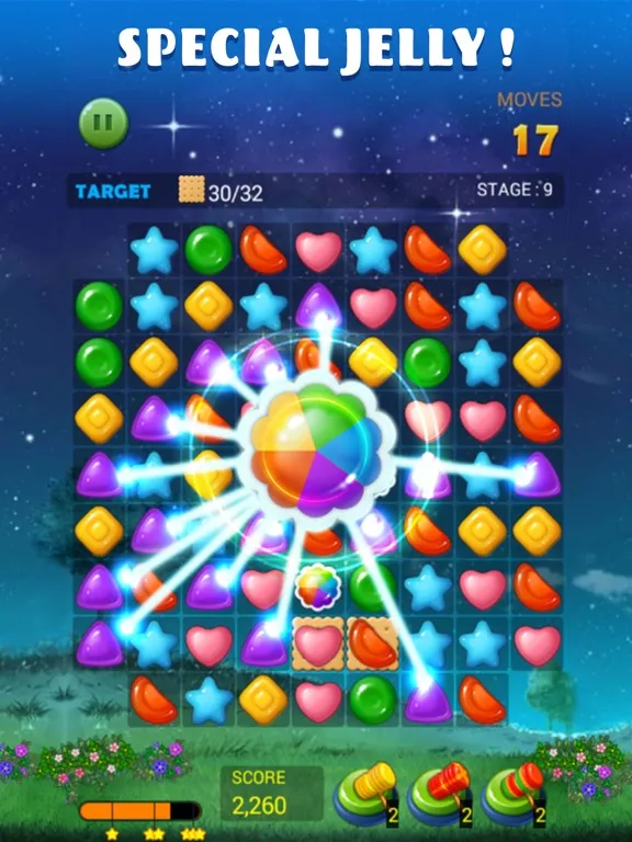 ภาพหน้าจอของ Jelly Star Night - Match 3 iPad 