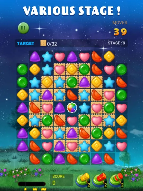 ภาพหน้าจอของ Jelly Star Night - Match 3 iPad 